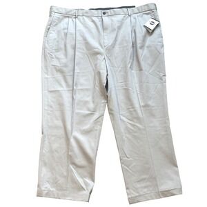 Paul Frederick classic fit khaki pants dress IMPECCABLE Non-Iron Cotton Blend 48